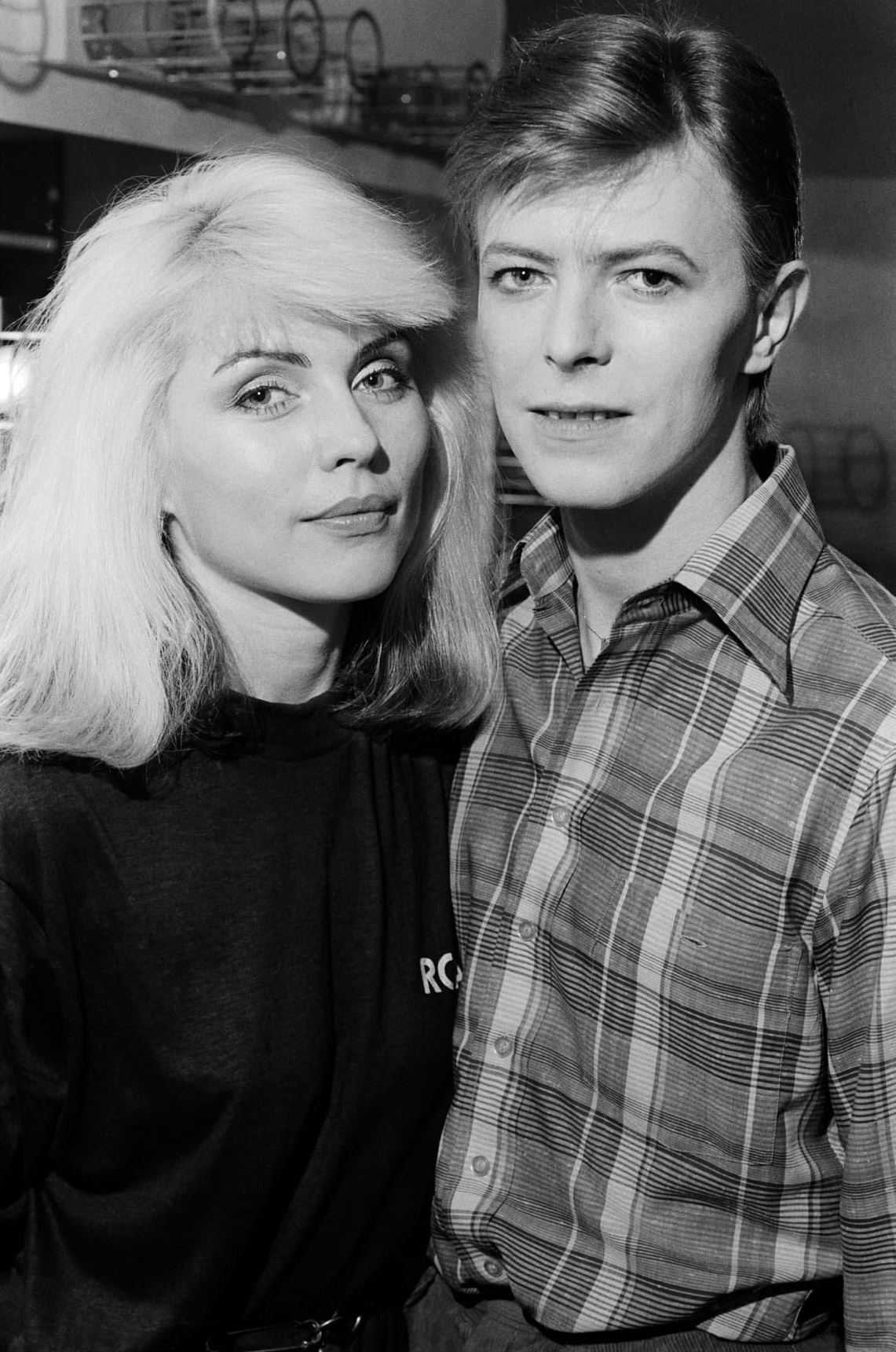 Debbie and David Bowie backstage during The Idiot tour, 1977