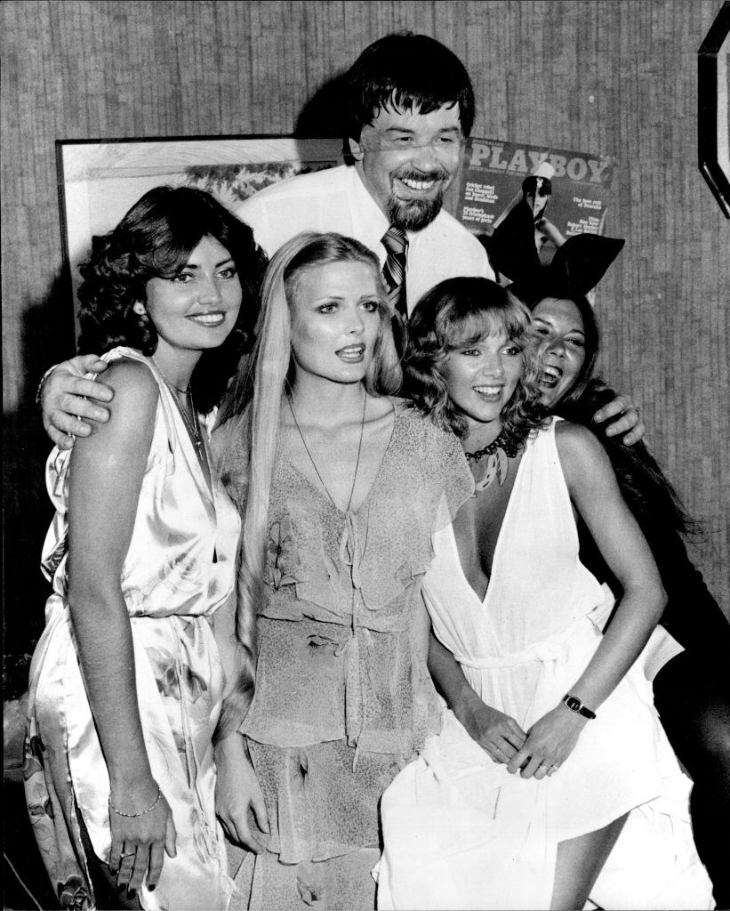 Debra Jo Fondren with Mr. Mark Day, Rosemary Paul and Rita Dobronyi, 1979.