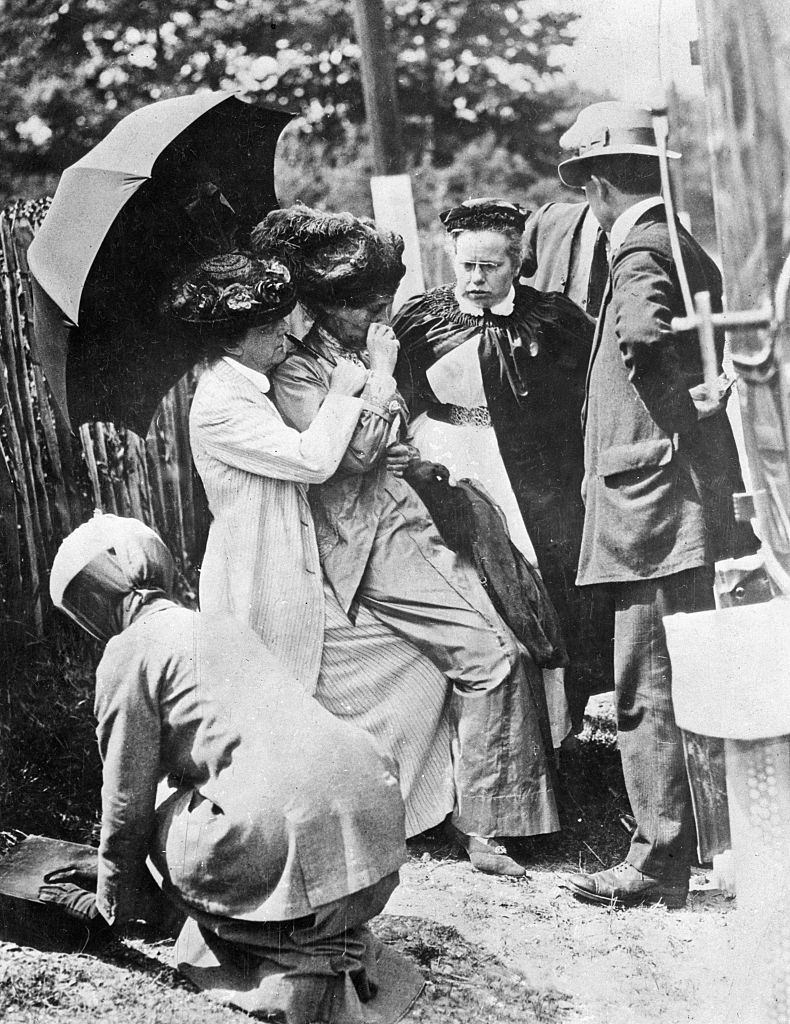 Emmeline Pankhurst Collapsing, 1913.