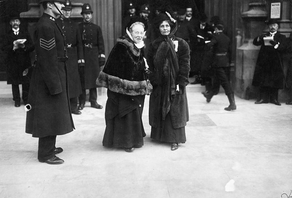 Emmeline Pankhurst with her daughter Christabel , 1910s.