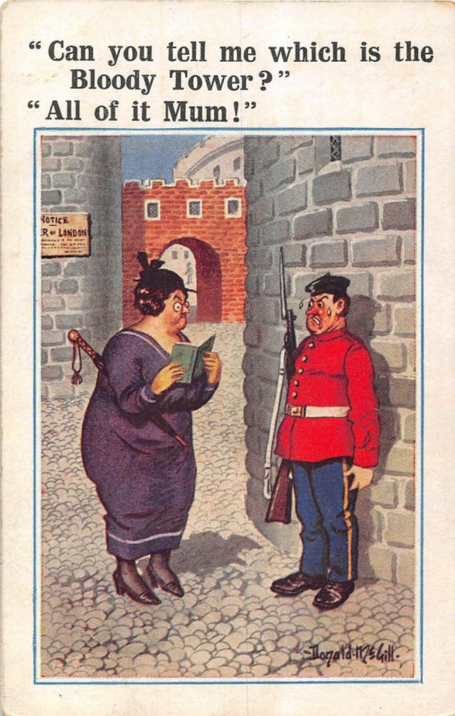 Hilarious Comics featuring Fat Lady by Donald McGill from the Early 1900s