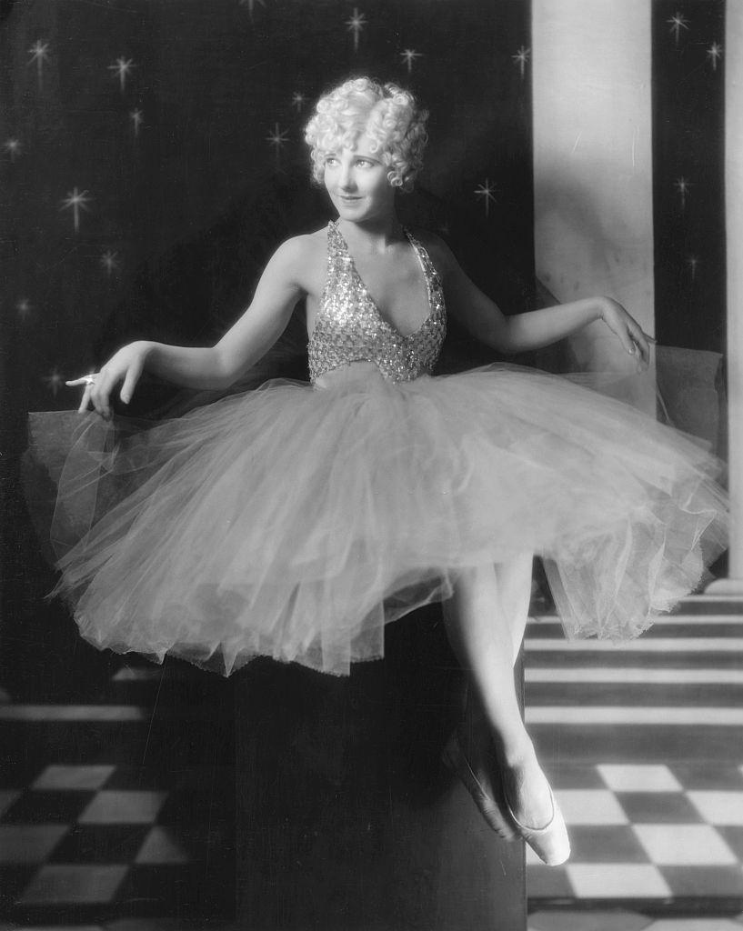 Jean Arthur in a tulle dress, 1920s.