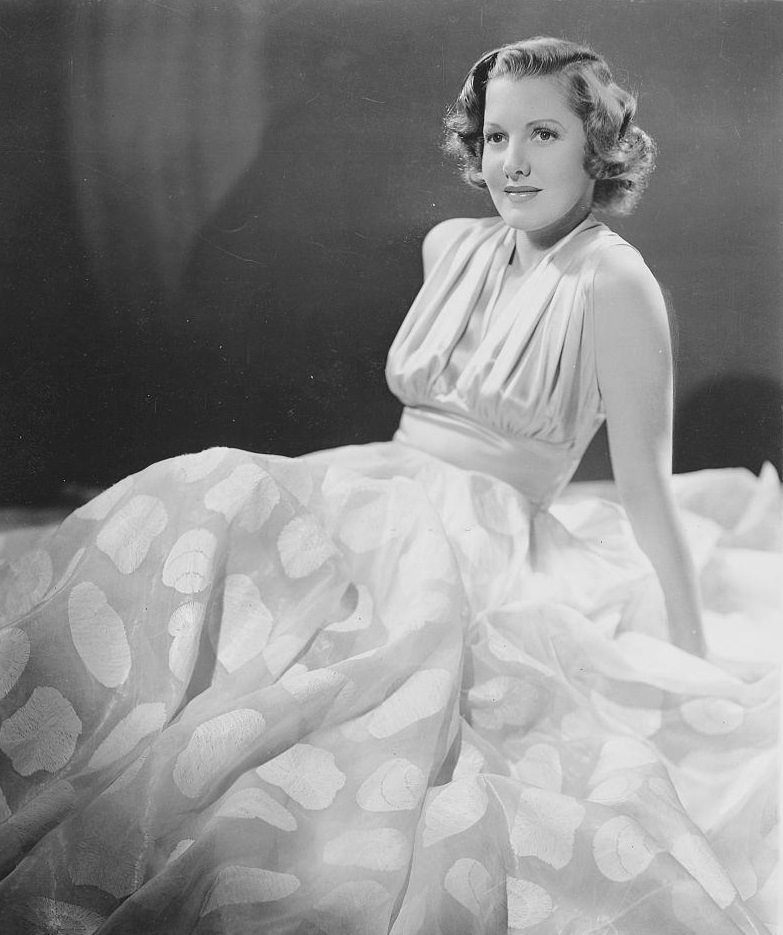 Jean Arthur in an Evening Gown, 1938.