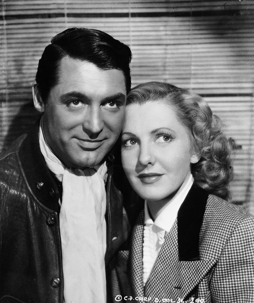 Jean Arthur with Cary Grant in the movie 'Only Angeles have Wings'.