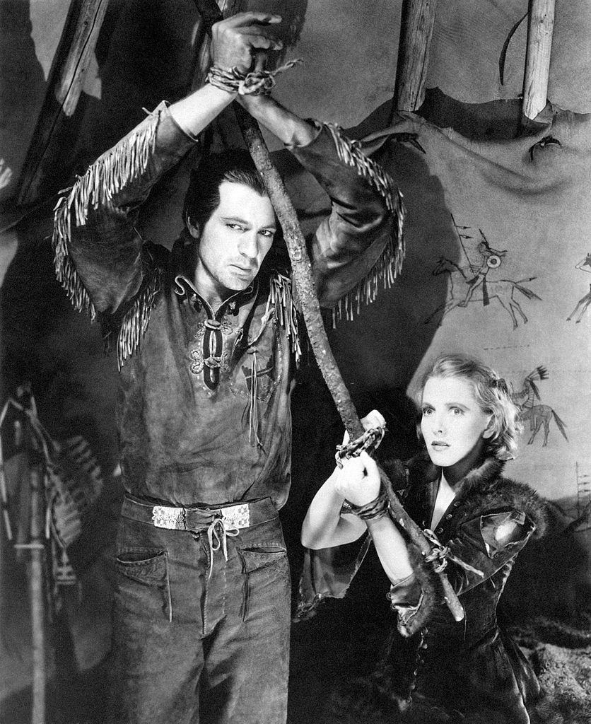 Jean Arthur and Gary Cooper in 'How the West Won', 1931.