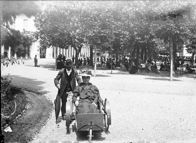 Lady in a chair, Luchon, July 9, 1899