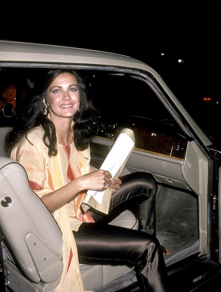 Lynda Carter at Chasen's Restaurant, 1980.