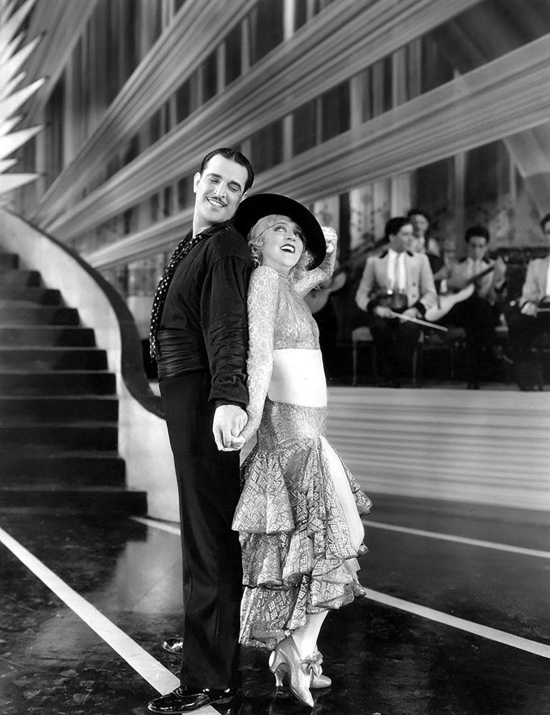 Mae Murray and George Barraud in a scene from the movie 'Peacock Alley', 1926.