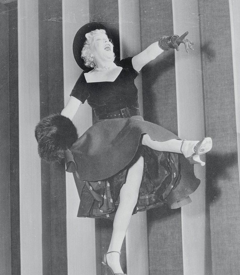 Mae Murray dancing, 1955.
