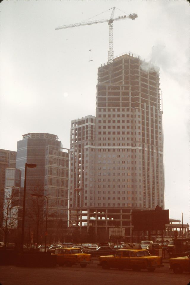 Lincoln Center under construction, Downtown Minneapolis, fall 1986
