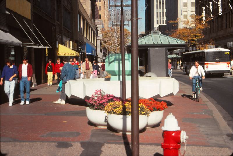 Nicollet Mall, Minneapolis, October 1989