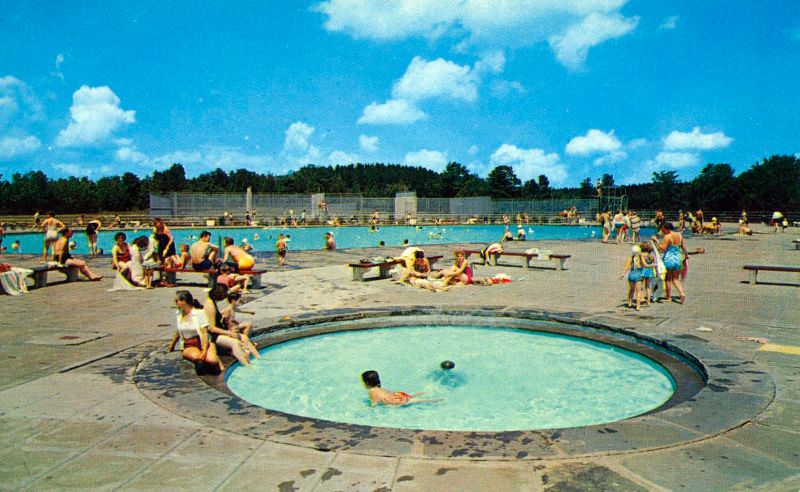 Fun in the sun at the beautiful new pool at John Boyd Thatcher State Park, Altamont, New York