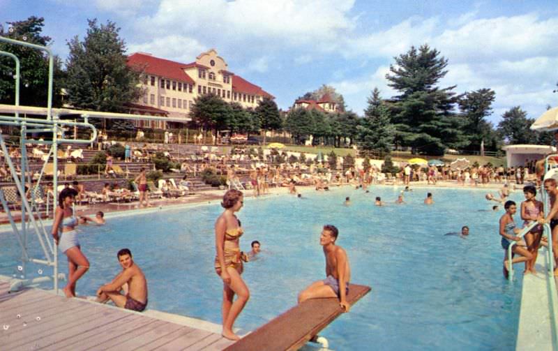 Hotel Brickman pool, South Fallsburg, New York