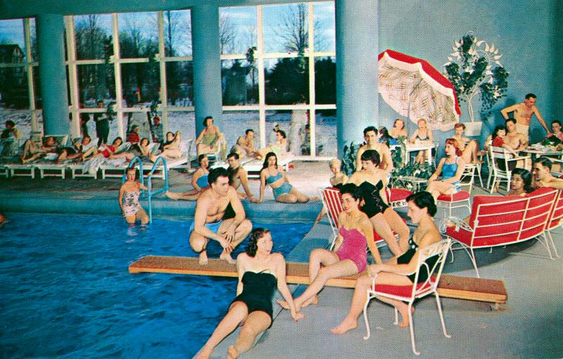 Concord Hotel indoor pool, Kiamesha Lake, New York