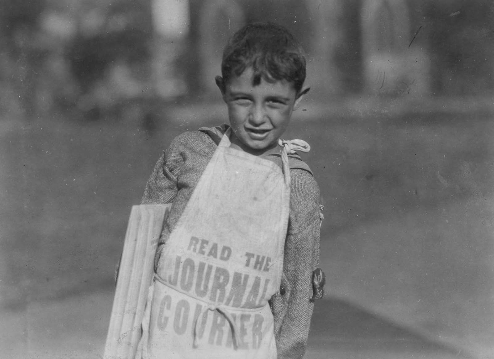 Another young newsboy. Hartford, Connecticut, 1924.