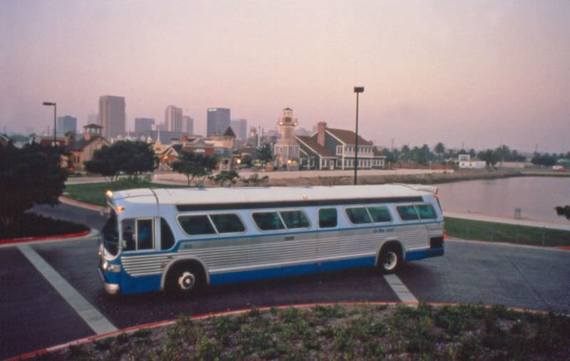 1972 GMC bus at Seaport Village in the 1970s