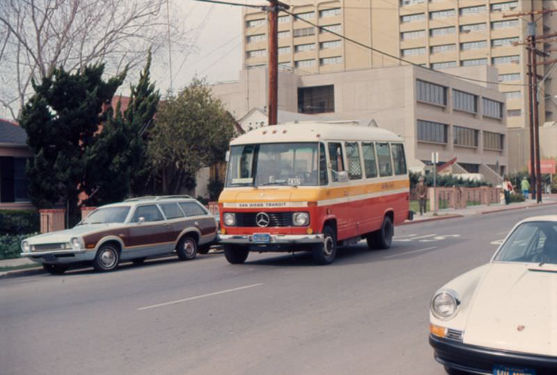Mercedes Benz minibus near the UCSD Hospital in Hillcrest
