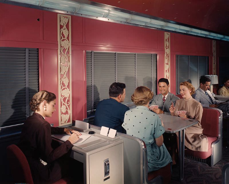 Southern Pacific Sunset Limited Lounge, Budd Company, June 1950