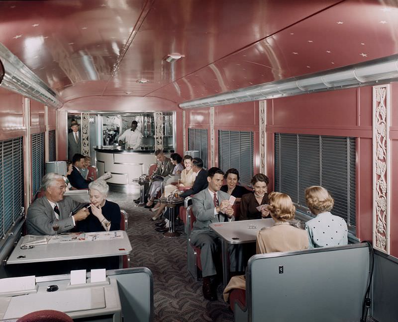 Southern Pacific Sunset Limited Lounge, Budd Company, June 1950