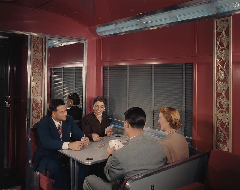 Southern Pacific Sunset Limited Lounge, Budd Company, June 1950