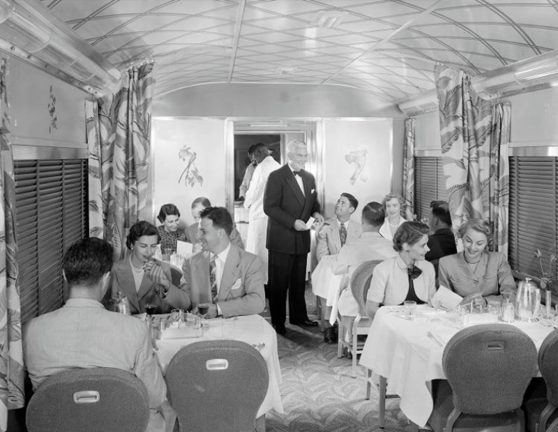 Southern Pacific Sunset Limited Diner, Long View, Budd Company, June 1950