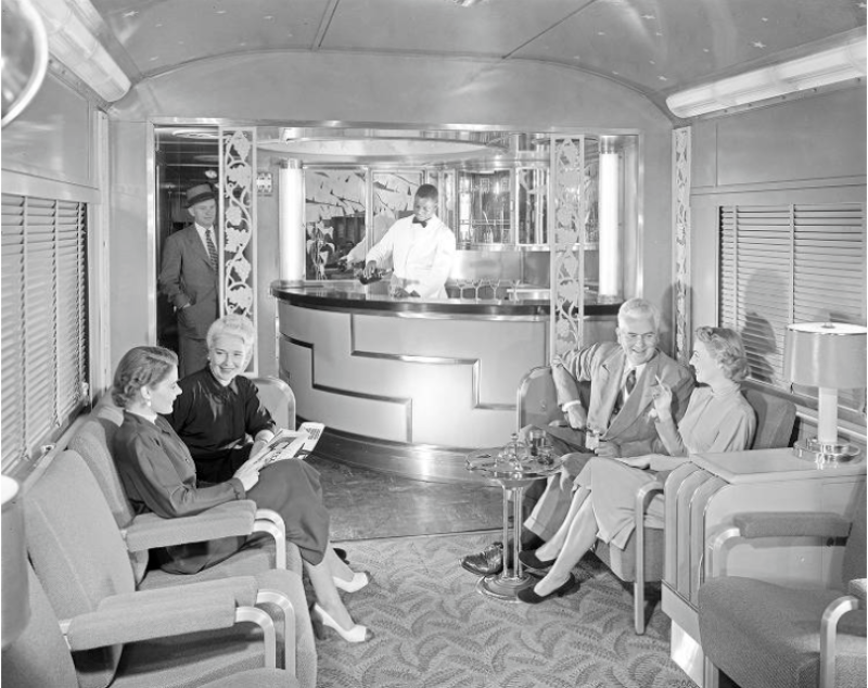 Southern Pacific Sunset Limited Lounge and Bar, Budd Company, June 1950