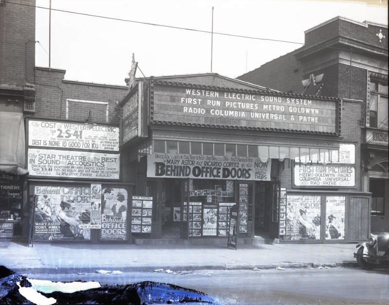 Star Theater at 16 South Jefferson, at the corner of Market and Jefferson, June 1931