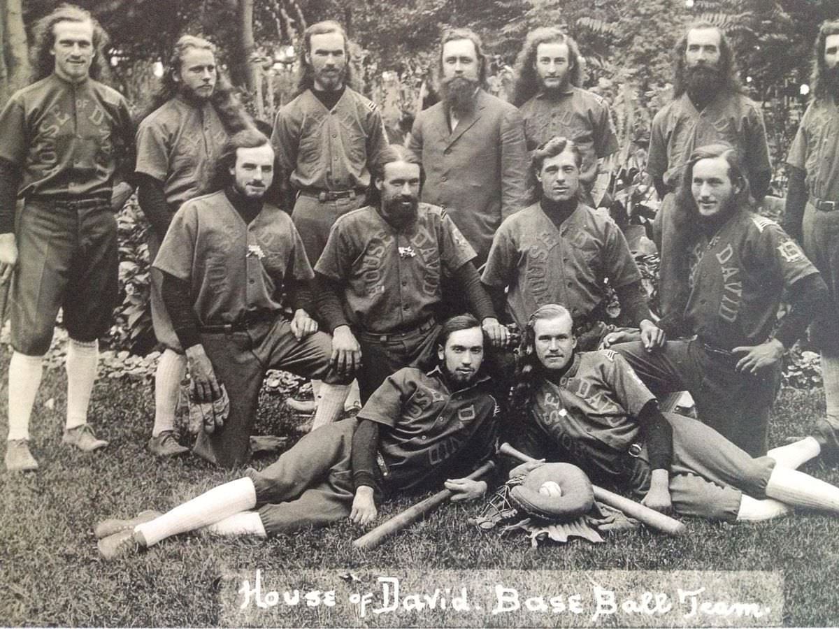 Long-haired and Bearded baseball team: The House of David team was a baseball version of the Harlem Globetrotters