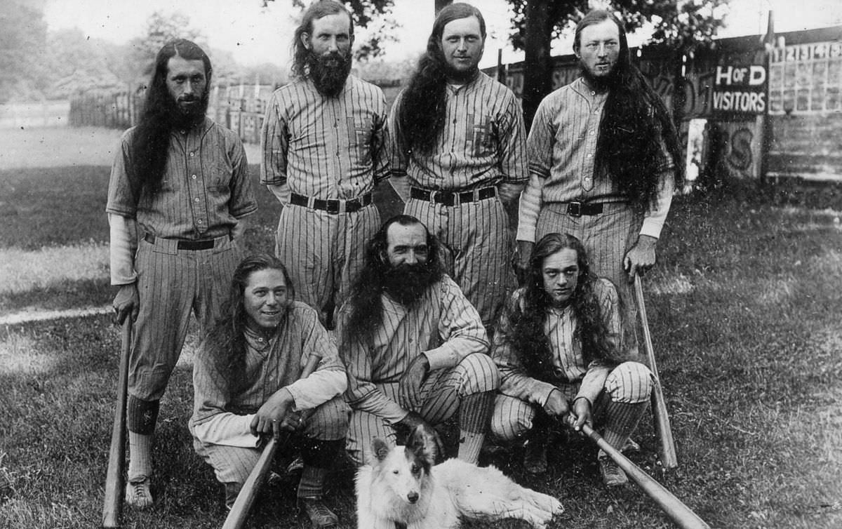 Long-haired and Bearded baseball team: The House of David team was a baseball version of the Harlem Globetrotters