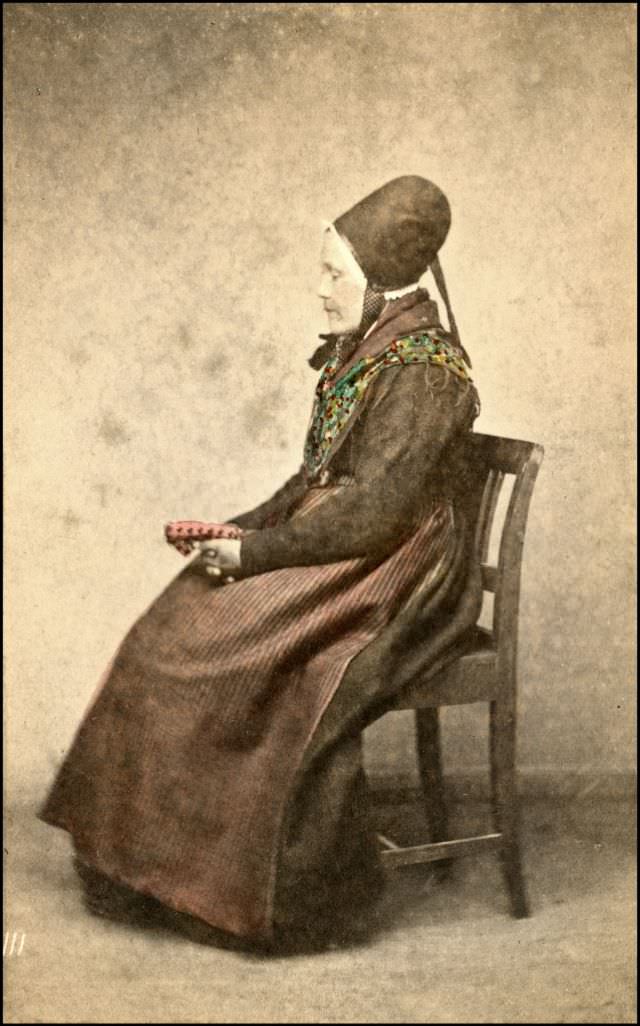Woman from Jolster in Norwegian costume, 1870s