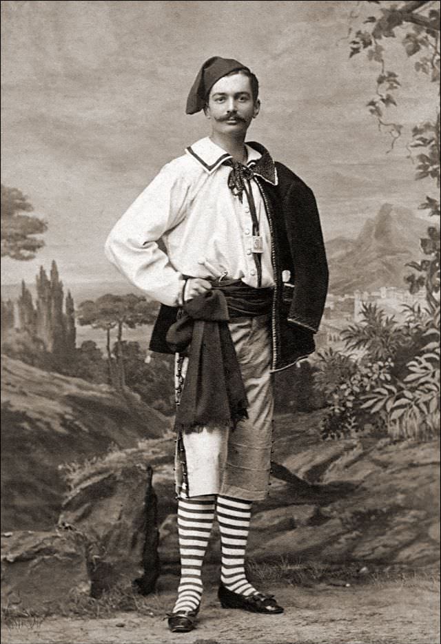 Austrian man in traditional costume, Vienna, 1880s