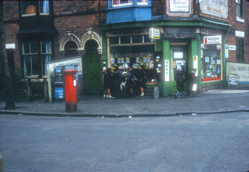 Children outside Corner Shop, Thornhill Road, Handsworth, 1968