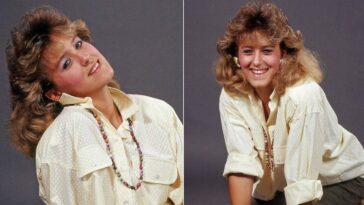 Girl posing in the studio 1980s