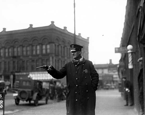 Directing traffic the Minneapolis way, 1930s