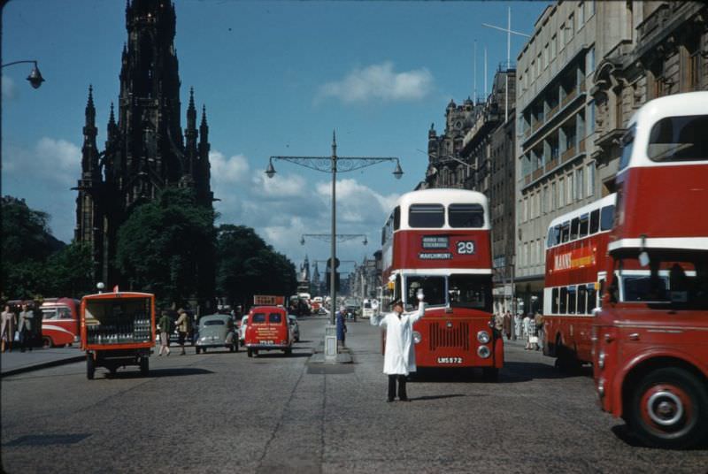 Princes Street, West from St. Andrew, Edinburgh, 1960s