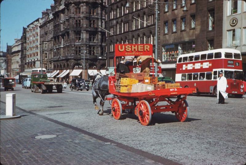 Princes Street at St. Andrew, Edinburgh, 1960s