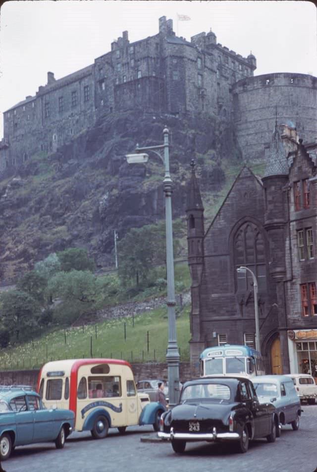 Up at Edinburgh Castle from Grass Market, 1960s