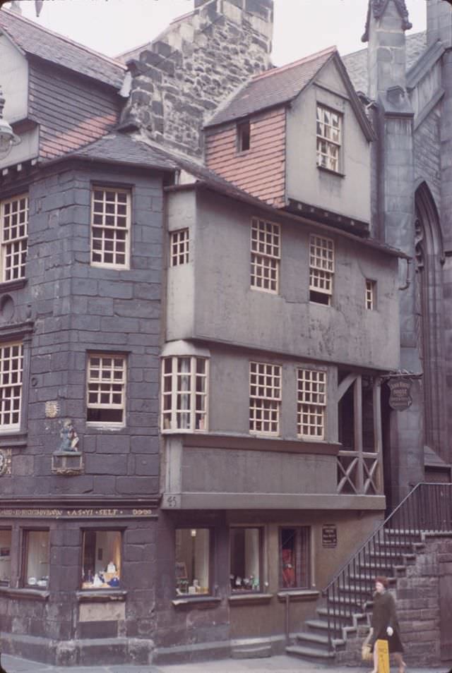 John Knox’s house on Lower High Street, Edinburgh, 1960s