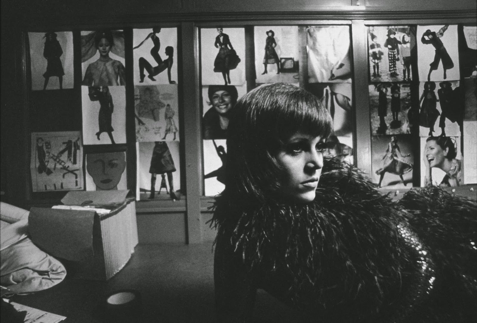 Jane Fonda in a New York City garment factory during shooting of "Klute," 1970