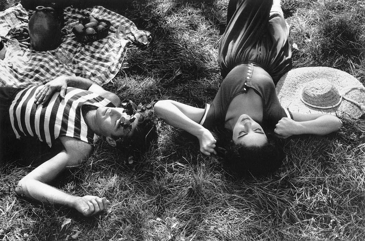 Montgomery Clift and Elizabeth Taylor on the MGM set of "Raintree County," 1956