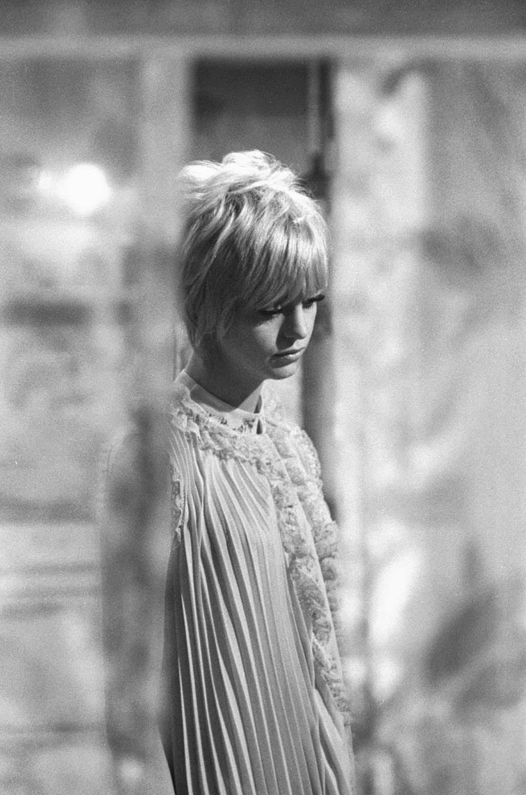 A pensive Goldie Hawn on the Columbia Studios set of "Cactus Flower," 1969