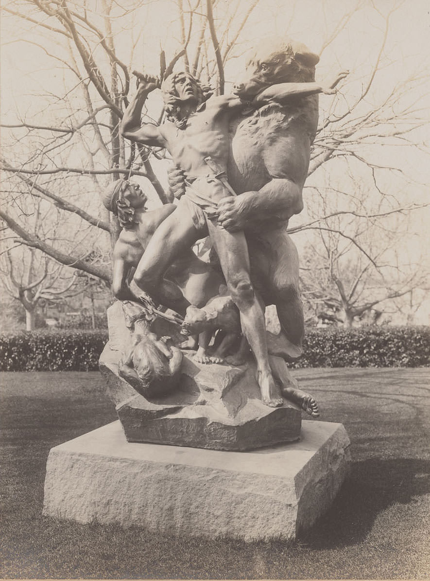 Statue, grounds of State Deaf and Dumb Asylum Berkeley, California, 1910s