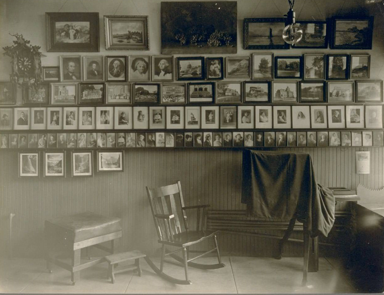 Interior of photography studio of Max W, 1922.