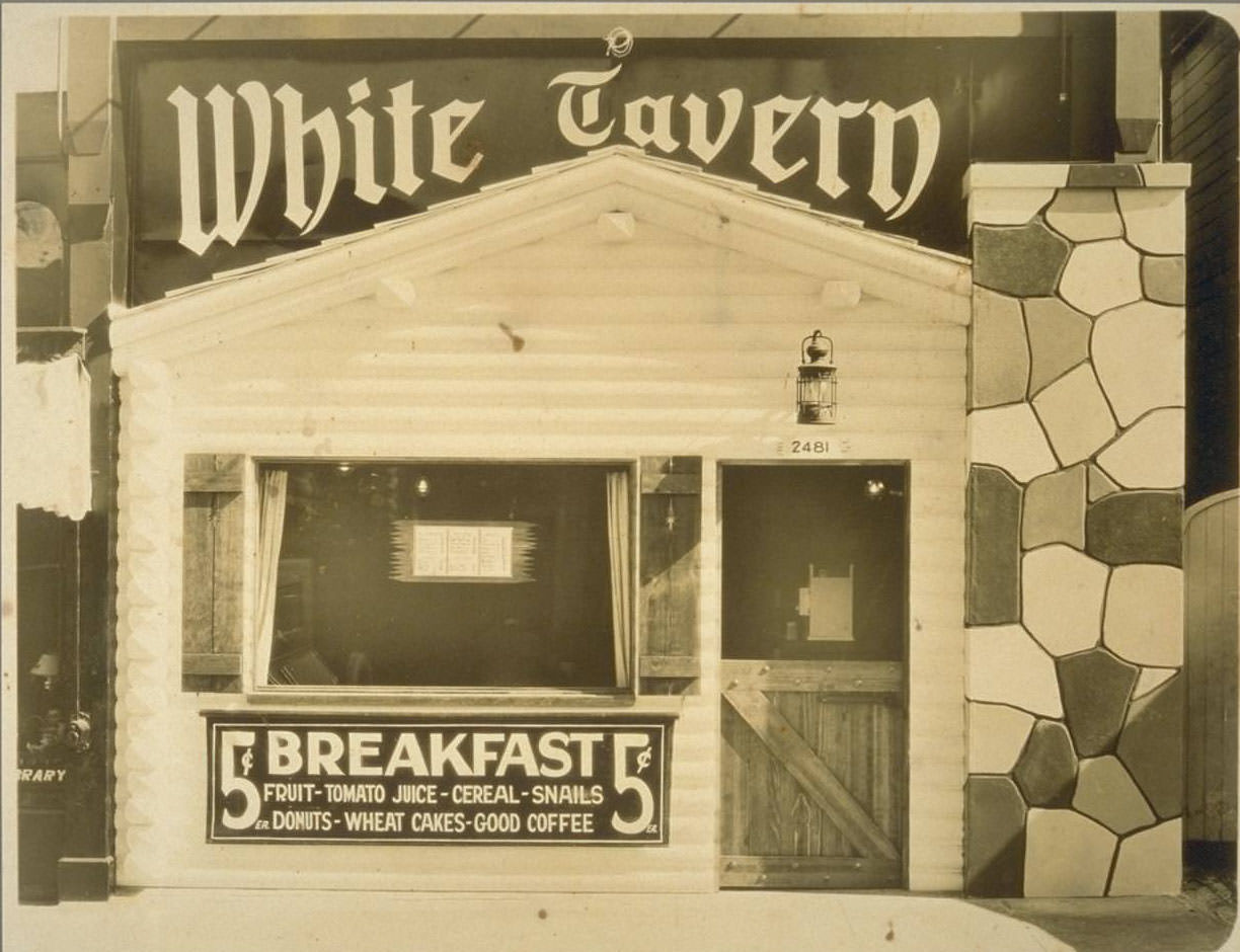 White Tavern restaurant, 1910s.