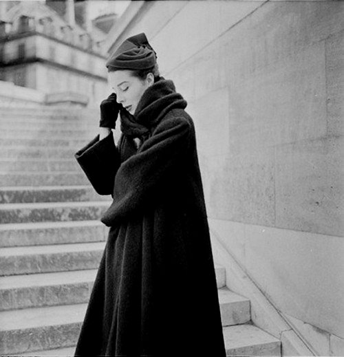 Bettina Graziani wearing Jacques Griffe, 1953