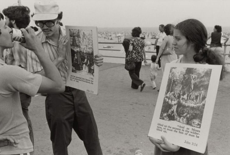Religious group in Coney Island, 1979.