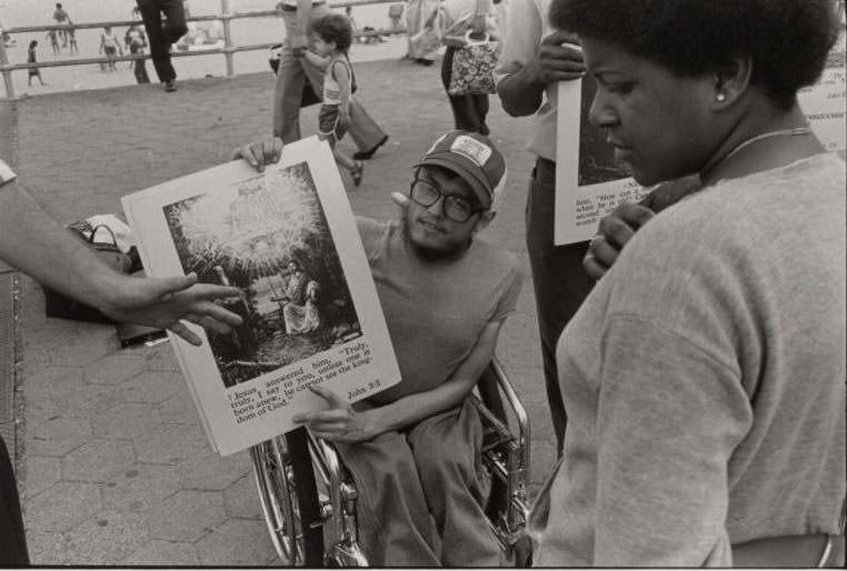 Religious group in Coney Island, 1979.