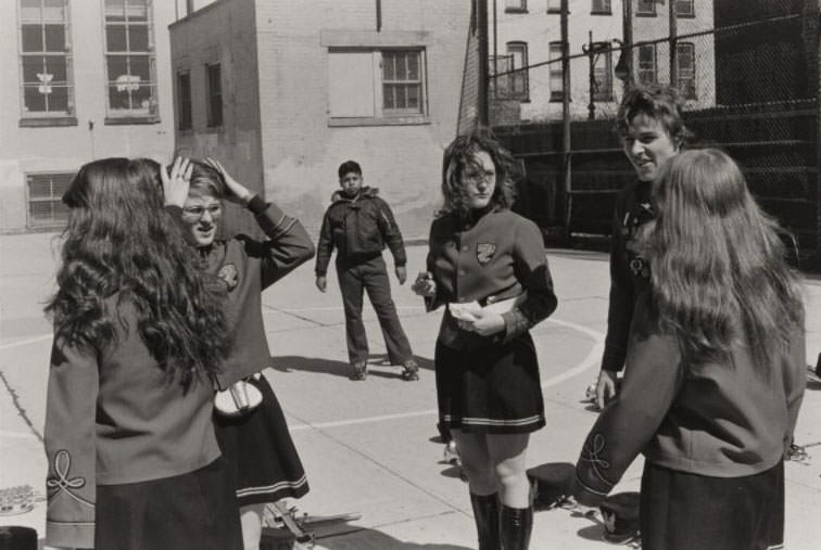 Youth taking part in the annual march in the Bay Ridge neighborhood of Brooklyn, circa 1977.