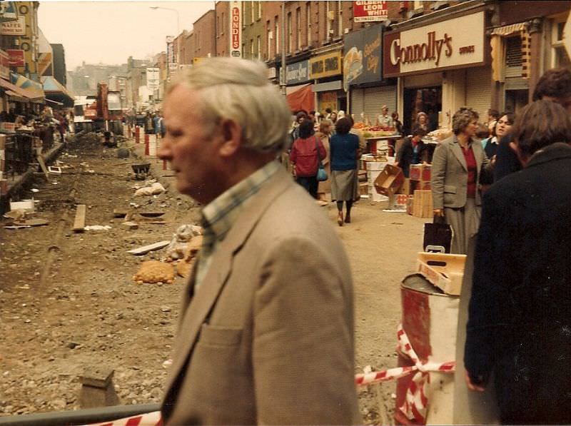 New paving on Henry Street, 1982