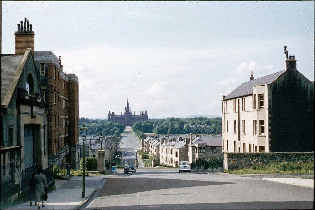 Learmonth Avenue View to Fettes College, 1953